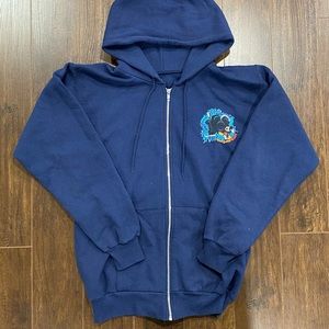 2010 navy blue disney zip-up hoodie